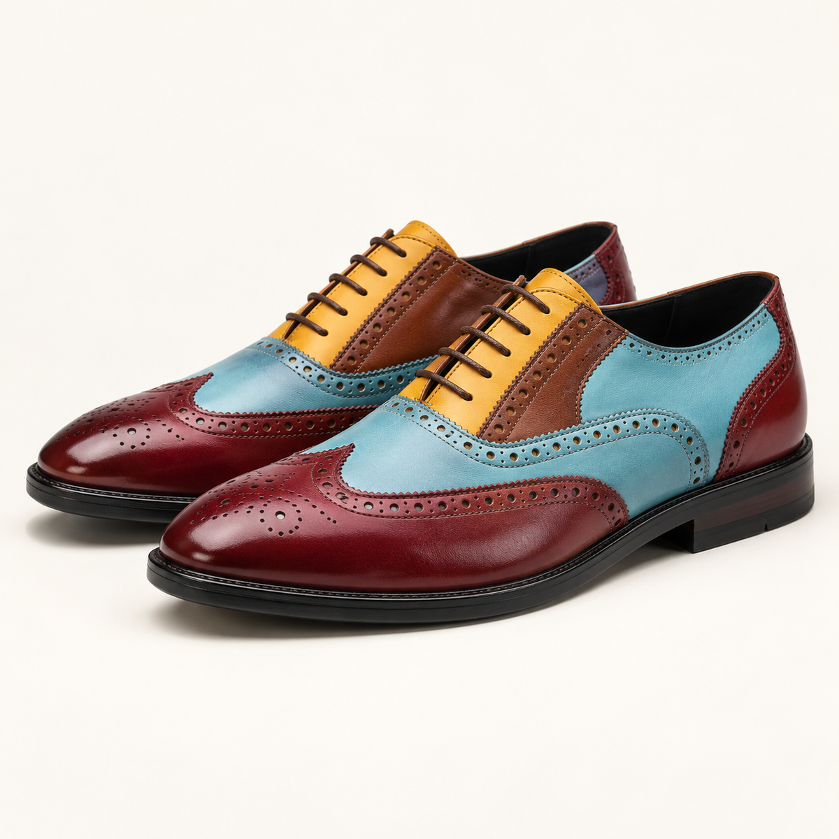 Camden | Colour-Block Brogue Shoes