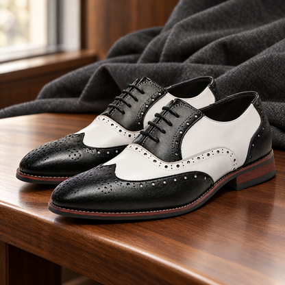 Camden lace-up brogues - close-up detailing