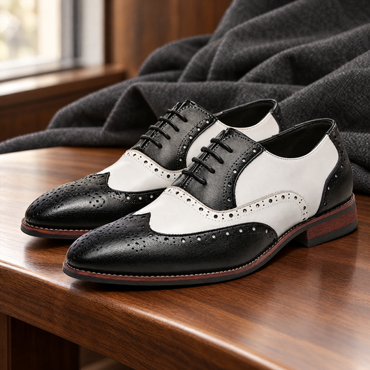 Camden lace-up brogues - close-up detailing
